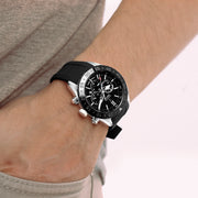 Festina Ceramic F20515/2 - cassa acciaio - cinturino gomma nera - quadrante nero con cronografo e datario